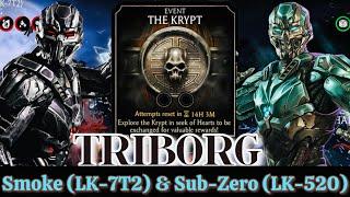 They are Amazing  Triborg Subzero LK-520 & Smoke LK-7T2 The Krypt Floor 33 Gameplay MK Mobile