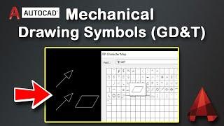 How to Add mechanical drawing symbols in AutoCAD