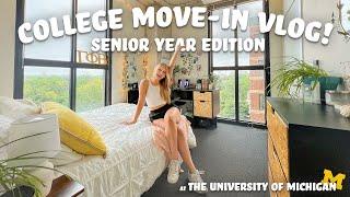 COLLEGE MOVE-IN VLOG 2022  senior year apartment move-in day at the University of Michigan