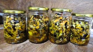 Marinated Hot Peppers in Jars. Winter