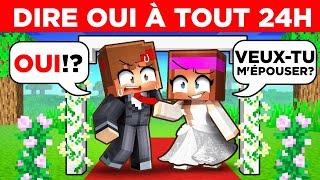 Mes amis disent OUI à TOUT pendant 24h00 sur Minecraft 