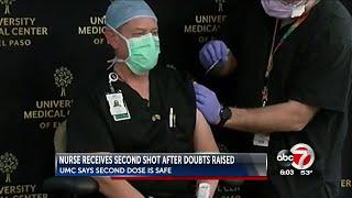 UMC nurse is re-vaccinated after social media buzz about whether he actually received shot