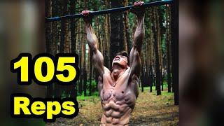 105 Pull Ups - WORLD RECORD - No Hanging Rest & All in One Set