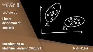 Introduction to Machine Learning - 06 - Linear discriminant analysis