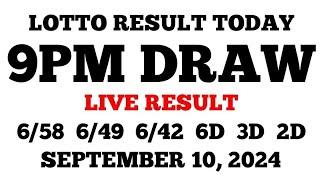 Lotto Result Today 9PM Draw September 10 2024 PCSO LIVE Result