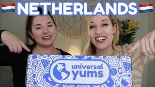 TRYING DUTCH SNACKS   Universal Yums  Super Yum Box  March 2023  THE NETHERLANDS