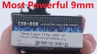 Cor-Bon Most Powerful 115 grain 9mm +P denim & ballistic gel shooting test ft. Taurus GX4 3 barrel