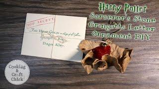 Harry Potter Sorcerer’s Stone Gringotts Letter Ornament  Top Secret Letter  Christmas Ornament DIY