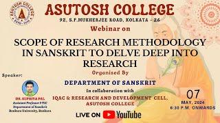 A webinar on Scope of Research Methodology in Sanskrit to Delve deep into Research