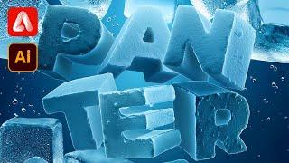 How to Generate Text Made of Ice Under Water Ad in Adobe Firefly and Illustrator