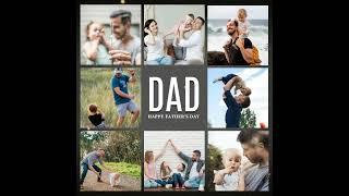 Free Bokeh Minimal Family Collage Happy Fathers Day Video Template  - FlexClip