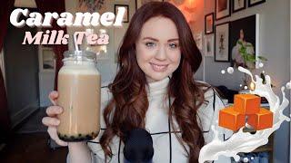 Easy Caramel Milk Tea With Boba