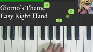 Giornos Theme - Easy Piano Right Hand