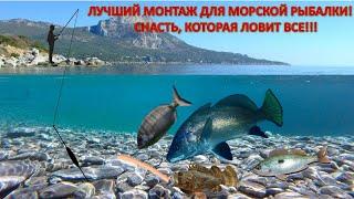 Лучший монтаж для рыбалки на Черном море Отводной поводок для морской рыбалки.Ловит всю  рыбу