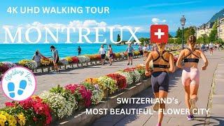 MONTREUXI Switzerland’s Most Beautiful & Flowerful City I 4K UHD Walking Tour