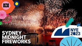 Sydney Midnight Fireworks  LIVE New Years Eve 2023