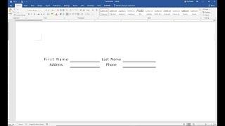 How to Create a Fillable Field with Underline in Your Word Document