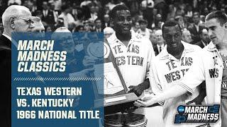 Texas Western vs. Kentucky 1966 National Championship  FULL GAME