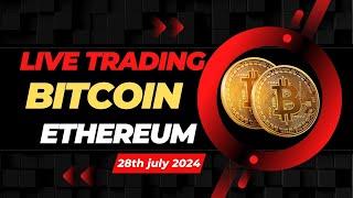  Live Crypto Trading  Bitcoin Live Trading  Traderstakes  28th July 2024