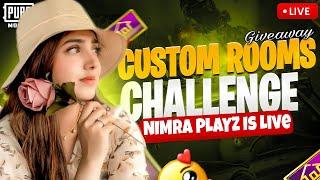 PUBG Mobile Challenge Custom Rooms  Giveaways Nimra Playz #LIVE #PUBGMOBILE #NIMRAPLAYZ