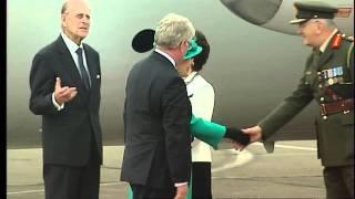 The Queen arrives in Ireland on historic state visit