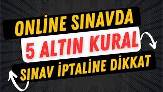 Açık Lise Online Sınavlarda Bunlara Dikkat