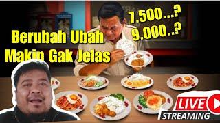 LIVE OTAK MANA OTAK? TKN Prabowo  Makan Gratis bukan 7.500 bukan untuk semua anak