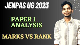 JENPAS UG 2023 Paper 1 Analysis  Marks vs Rank 