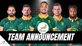 Springboks Team vs Los Pumas  South Africa Team Announcement  Springboks Player Profiles