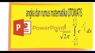 cara membuat rumus angka dan rumus matematika di power point  PPT