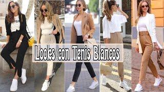 OUTFITS CON TENIS BLANCOS 30 FORMAS DE COMBINAR ZAPATILLAS DEPORTIVAS BLANCAS MODA MUJER