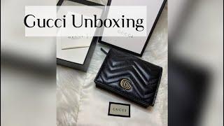 GUCCI GG Marmont Card Case Wallet Unboxing