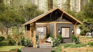 20x30 6x9m OUTSTANDING Small Cottage House  2 Bedrooms Small House IDeas  Smart Plan