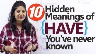 Using ‘Have’ – 10 Hidden meanings youve never known – Free English lessons ESL