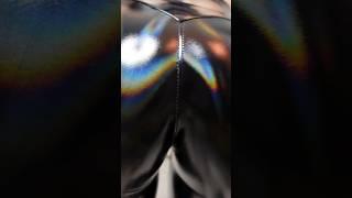 Black PVC Leggings with Rainbow Detail by Pairadize