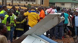 Helicopter Crash on Oba Akran Ikeja Lagos.