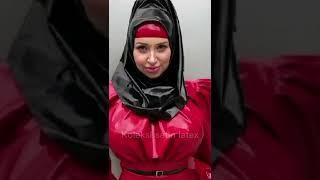 Red Shiny Hijab Latex by Sebastiancauchos