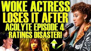 WOKE ACTRESS HAS FREAKOUT AFTER ACOLYTE EPISODE 4 RATINGS DISASTER AMANDLA STENBERG ATTACKS FANS