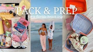 PACK + PREP WITH ME for a florida family beach trip