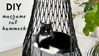 DIY Macrame Cat Hammock  │ DIY Cat Bed │ Kitten Hanging Bed │ Macrame cat hammock tutorial