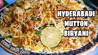 Hyderabadi Mutton Biryani - Best Mutton Dum Biryani  Pakki Akhni ki Dum Biryani - Cook With Fem
