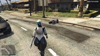 Lets Play - Haydee in GTA V First Experience Riding a Motorcycle