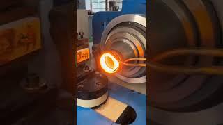 Electric heating pipe opening reduction #automobile #automachine #machine #silkmill #welding