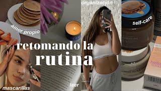 RUTINA DE MAÑANA Y TARDE *regresando a la rutina*  limpieza amor propio meditación afirmaciones