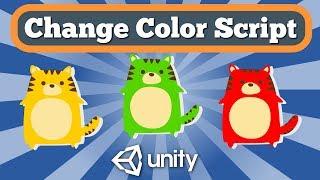 Unity Tutorial How To Change Gameobjects Sprite Color With C# Script Modifying Color Renderer Option