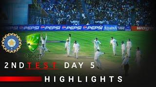 India vs Australia20012nd Test Day 5 Highlights Kolkata