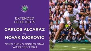 Carlos Alcaraz vs Novak Djokovic Extended Highlights  Wimbledon 2023 Final