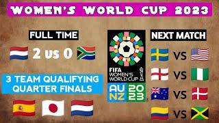 3 Team Qualifying Quarter-finals womens world cup 2023 • Result round of 16