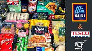 Aldi &Tesco Scotland Food Shopping  UK family grocery haul  Saturday June 24th 