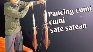 Mancing cumi di malam hari wajib pake pancing sate satean